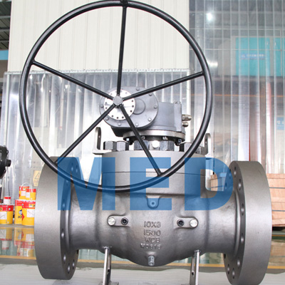 CF8 Ball Valve, API 6D, 10IN, CL1500, RF End, Gearbox Operation